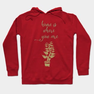 Home is where you are, family typographic print Hoodie